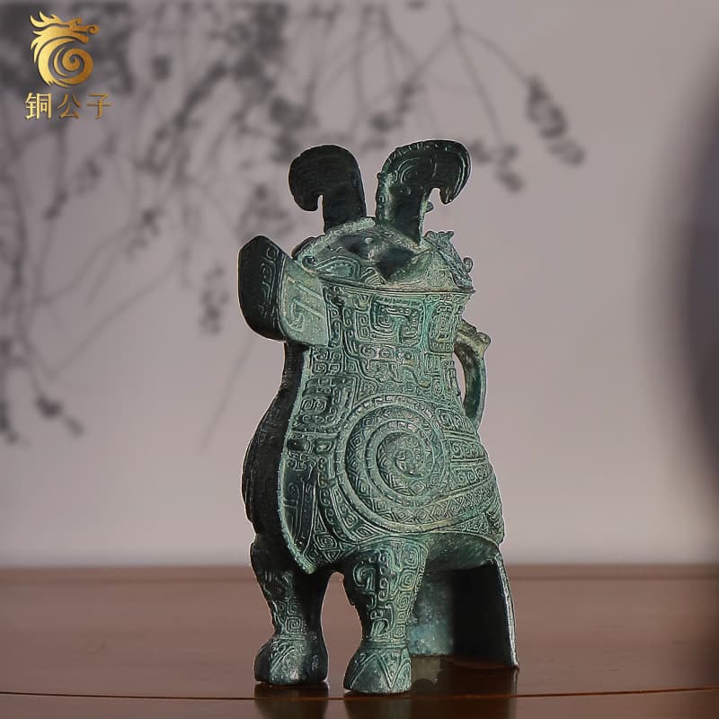 Fu Hao Owl Zun Imitation Bronze Craft, Factory Direct Wholesale Custom Sizes Ornament Gift