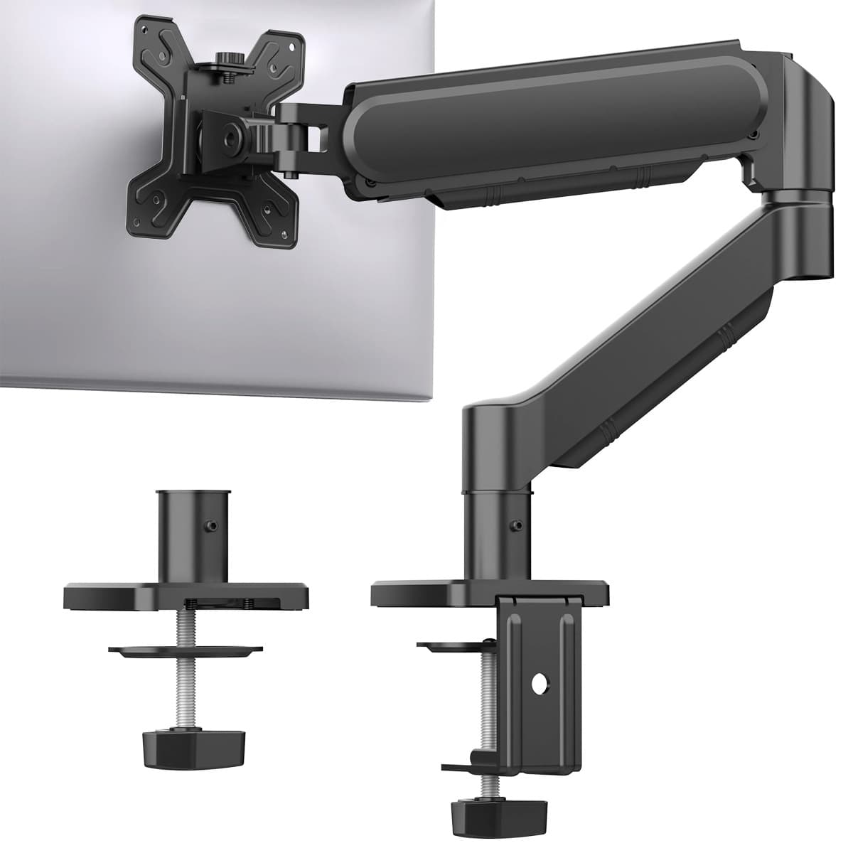 Adjustable Gas Spring Computer Monitor Arm with Height Adjustment, Swivel, and Tilt, Drop Shipping Available from Stock