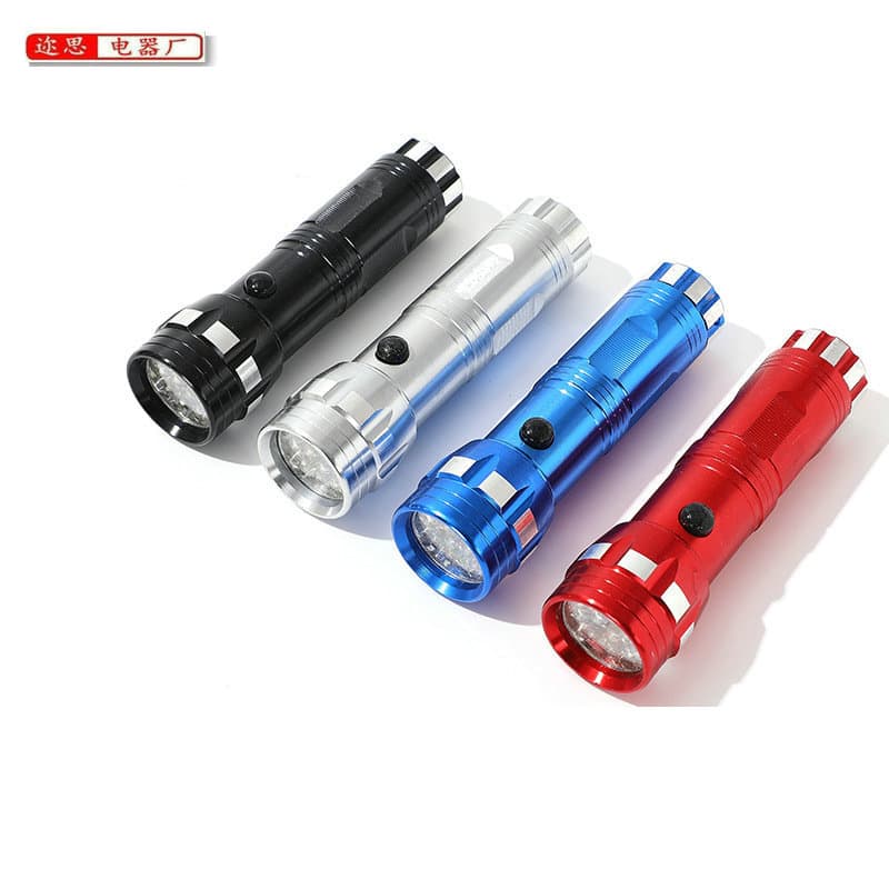 Cross-border New Aluminum Alloy Flashlight 14LED AAA Three-Section High-Luminosity Outdoor Lighting Flashlight Emergency Lamp