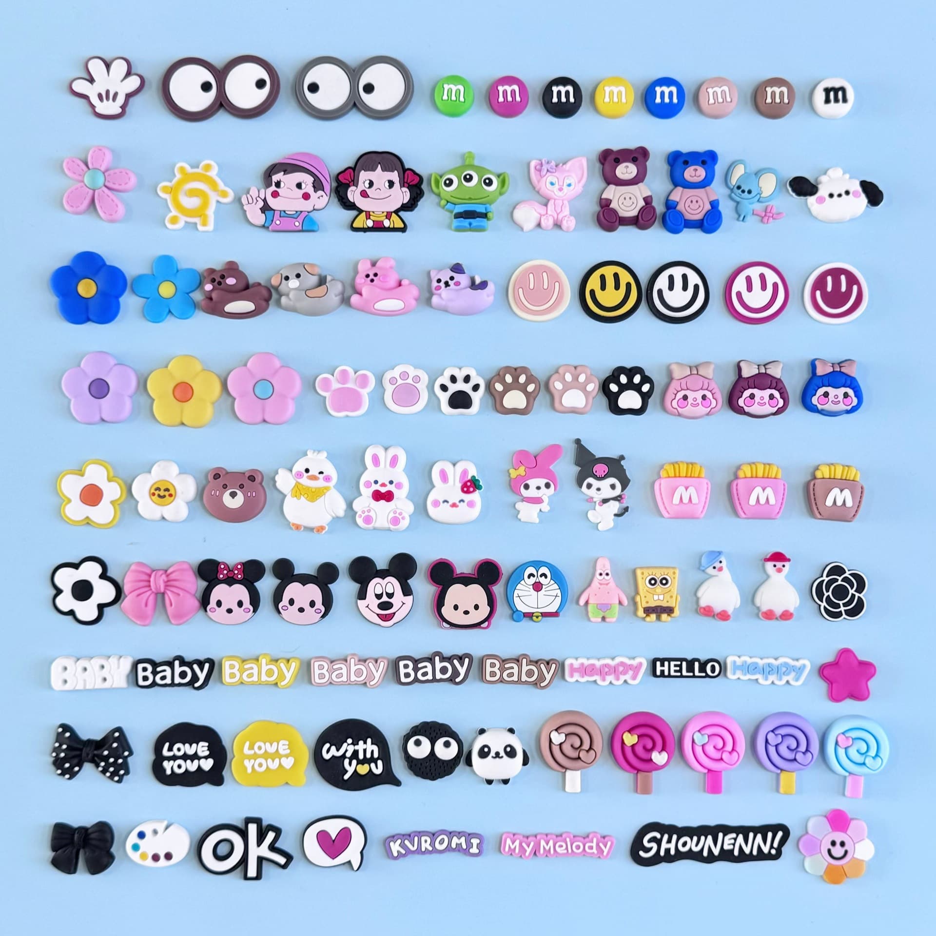 PVC Soft Rubber Small Cartoon Animal Decoration DIY Accessories for Phone Cases, Tablet Cases, Hair Clips Decorative Accessories Collection