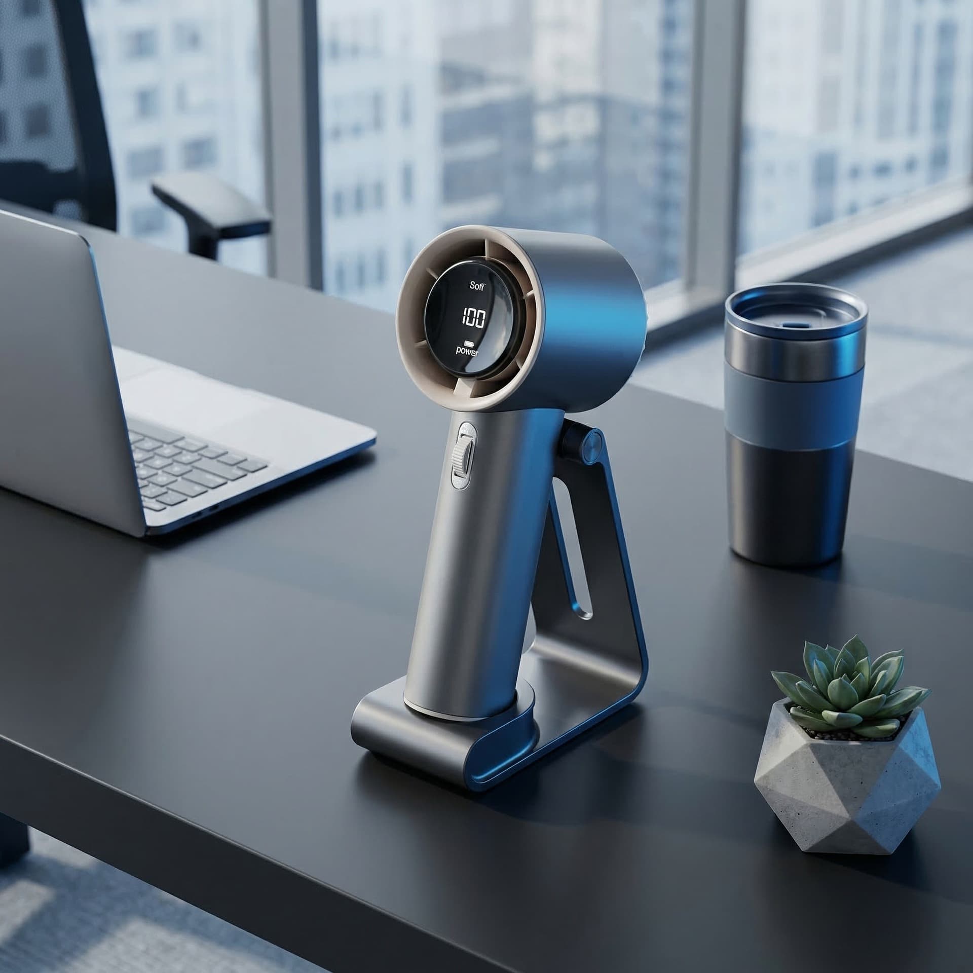 Ultra-Powerful Mini Fan with Display, USB Charging, Multi-Scene, Dormitory, Student, Portable, High-Wind Handheld Fan