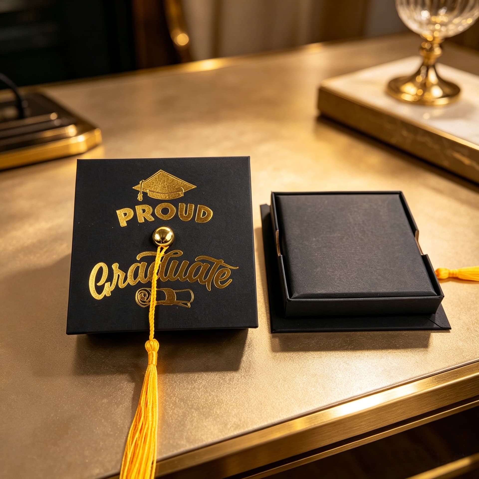 Graduation Season Gift Box Cross-border Sky and Bottom Cover Kraft Paper Box in Stock Graduation Cap Gift Box Birthday Gift Box Ins Style