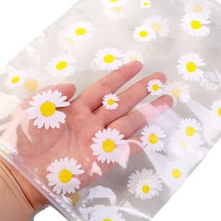 Daisy Transparent PE Zipper Bag for Clothing Shirt Storage Packing Cross-border Plastic Bag Packaging Thickened Double Layer 14 Mil