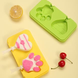 Custom Silicone Ice Pop Mold Food Grade Cute Cat Paw Popsicle Mold DIY Home Ice Pop Soft Mold