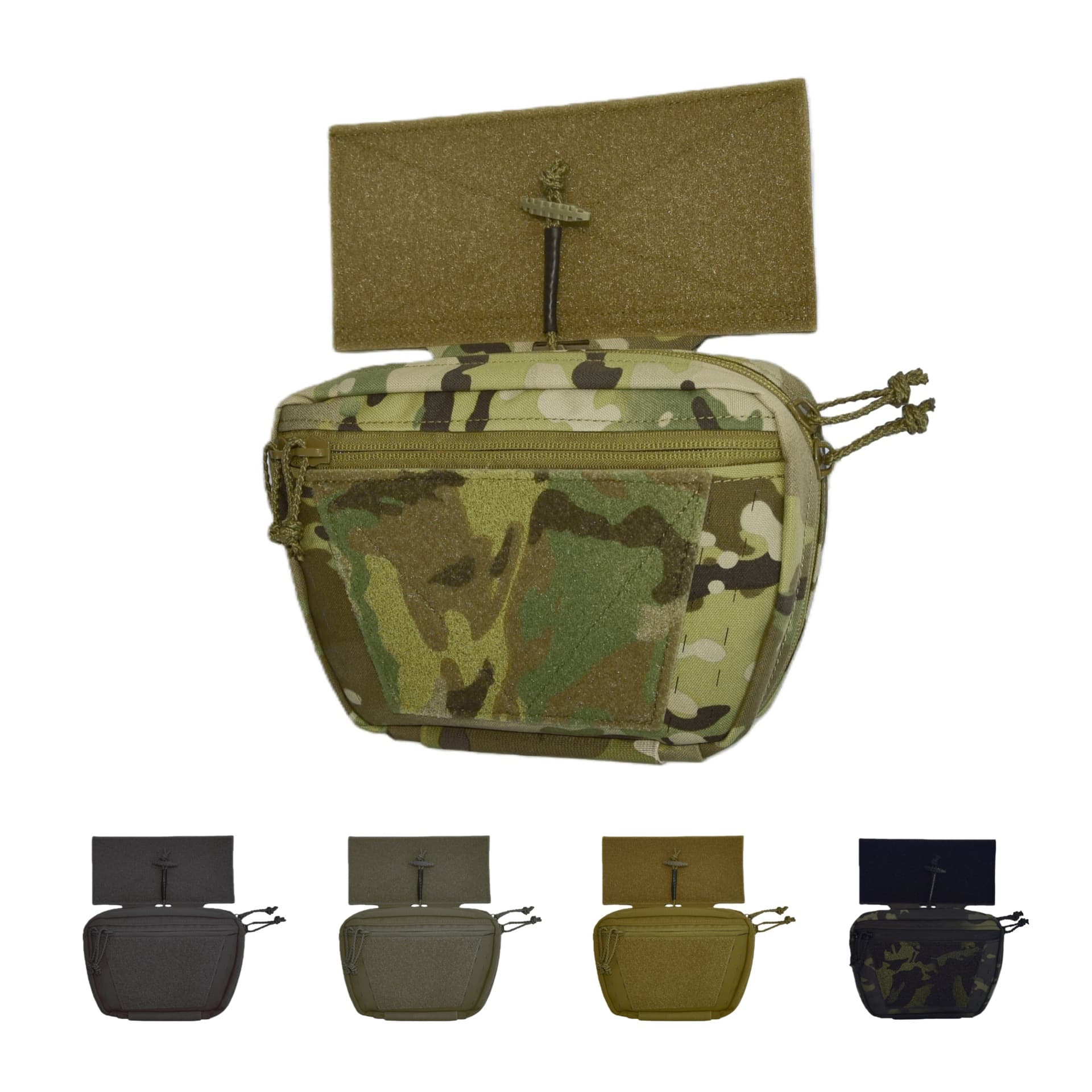 SC style lower hanging tactical secondary bag tactical vest/chest hanging compatible with extended underbelly bag quick release design nylon