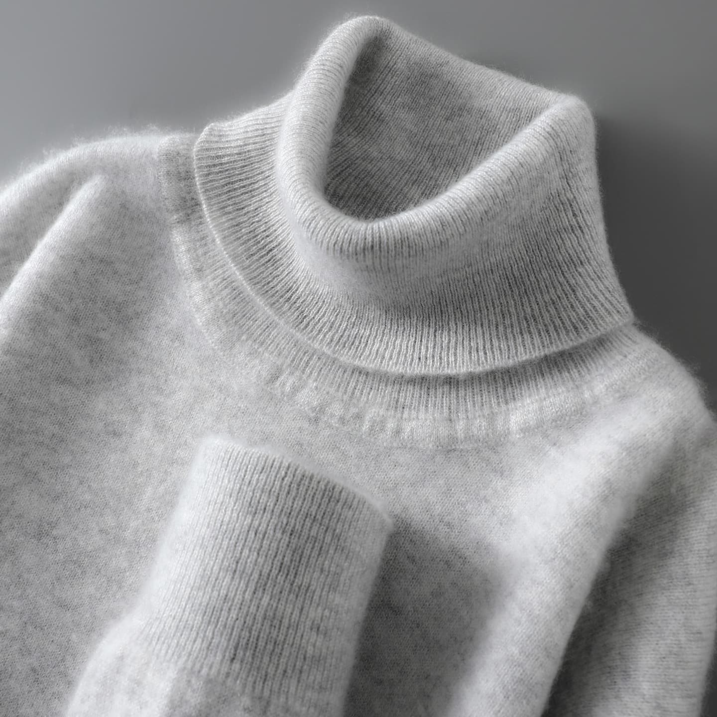 100% Pure Wool Sweater Men's Turtleneck Pullover Business Pullover Sweater Autumn Winter New Loose Knit Base Layer Cashmere Sweater