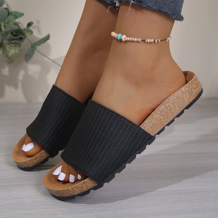 Oversized Flat Mule One-Strap Birkenstock Sandals 2026 Summer New Style Open-Toe Beach Shoes for Women