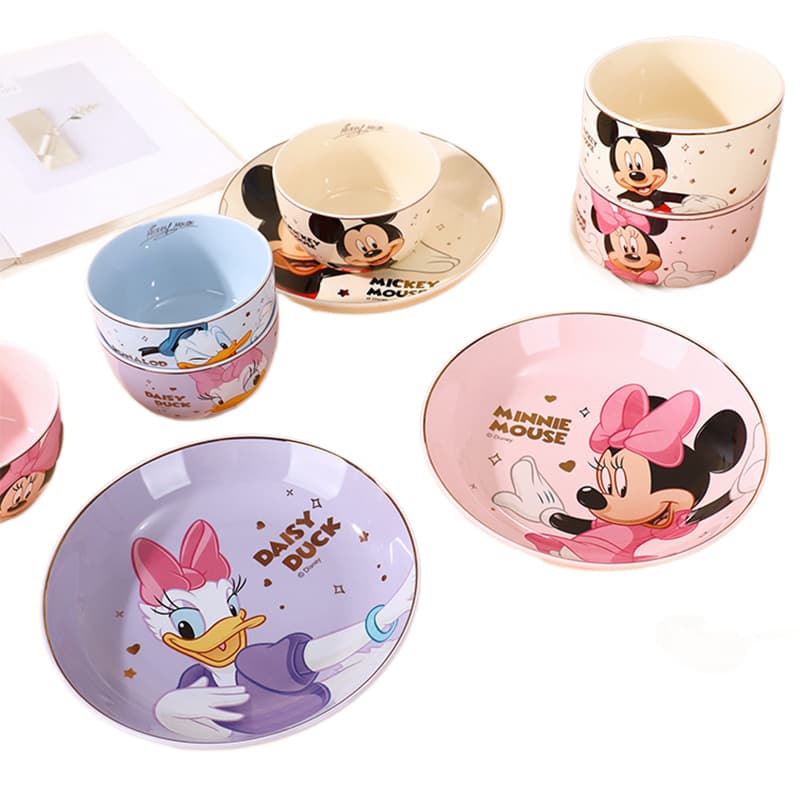 Disney Lucky Charm Ceramic Bowls, Premium Heat-Resistant Rice Bowls for Home, Festival Gifts and Souvenirs