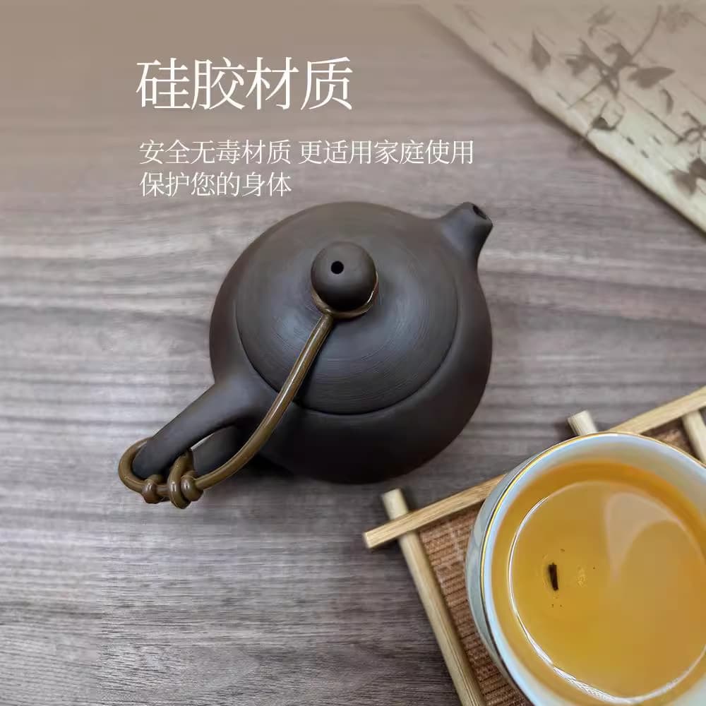 Tea Set Accessories Purple Clay Pot Rope Glass Health Pot Kettle Lid Fixing Horse Head Buckle Teapot Lid Anti-Drop Rope