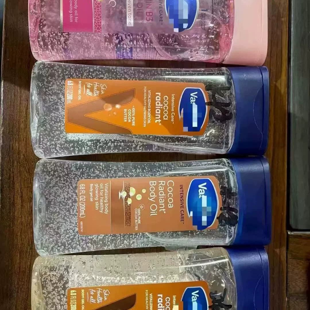 Vaseline Cocoa Coffee Body Rose Glow Body 100% Pure Oil 200ml Essential Oil Body Care