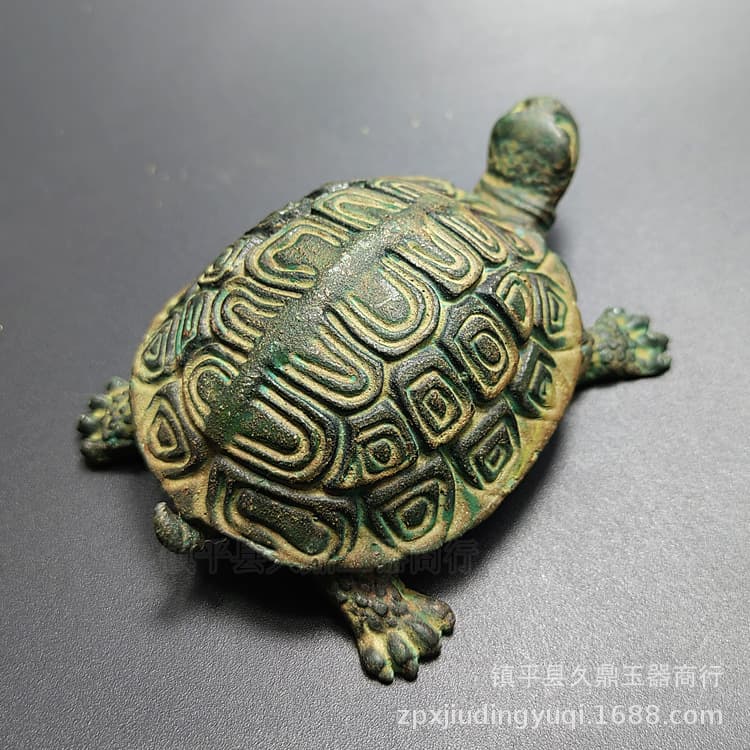 Wholesale of antique and distressed bronze wares, bronze turtle ornaments for home and office, antique bronze wares, turtle toy pieces