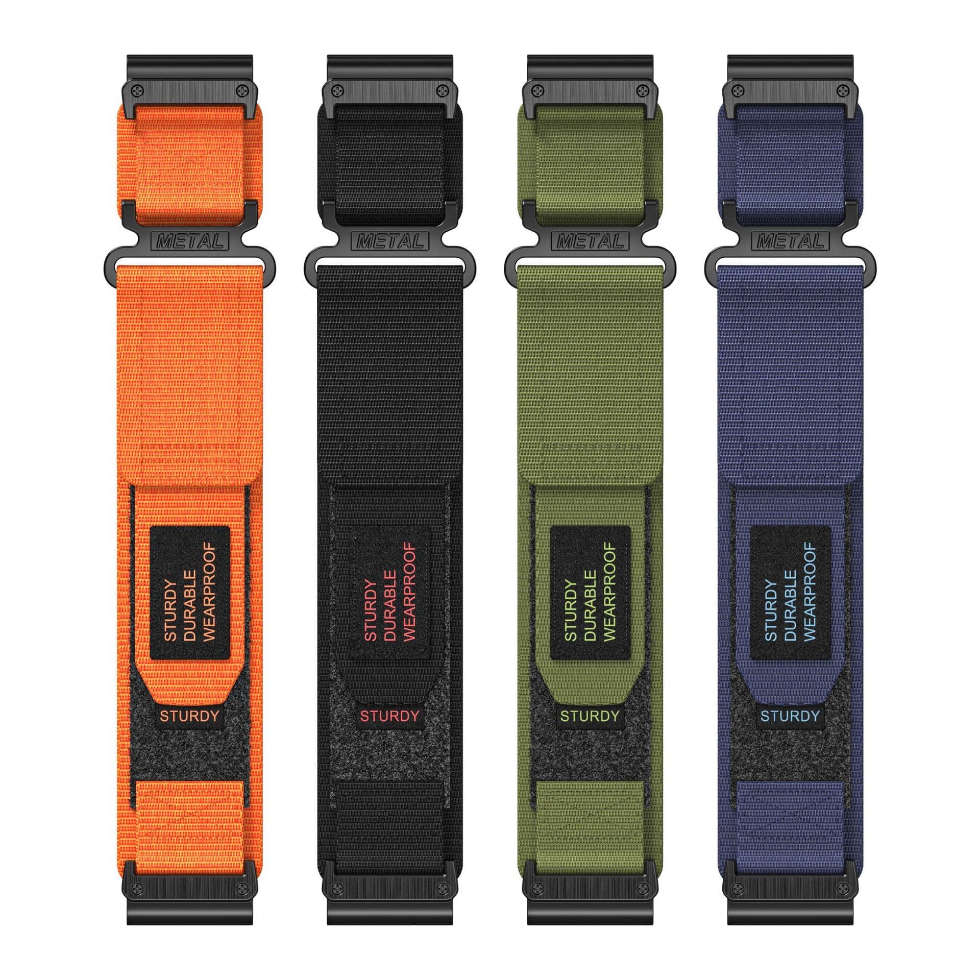 Two-Part 22mm 26mm High Mountain Nylon Canvas Watch Strap with Magic Fastener Wholesale Sports Style for Garmin Watch Band
