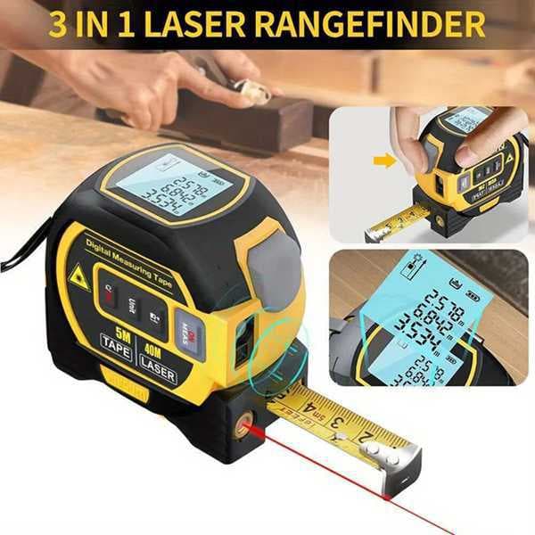 1 pc Color: As shown Material: Plastic + Metal 3-in-1 Digital Laser Measurement 40M 131