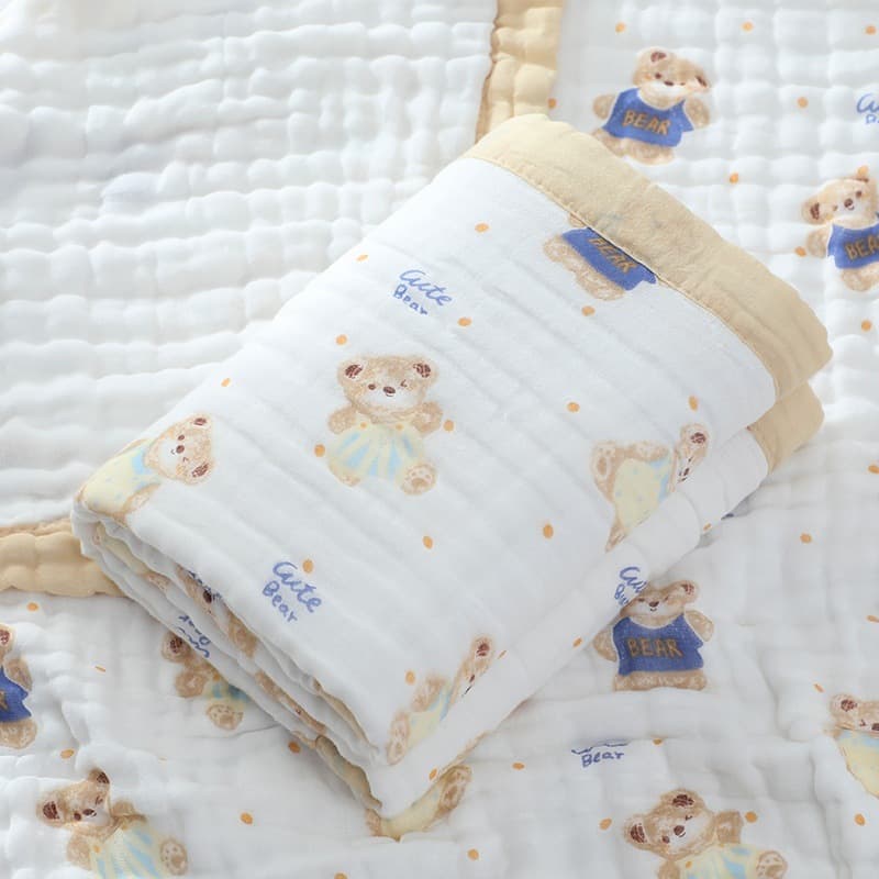Gauze bath towel, baby blanket, newborn cotton gauze baby, drop shipping, newborn children's six-layer blanket swaddle.