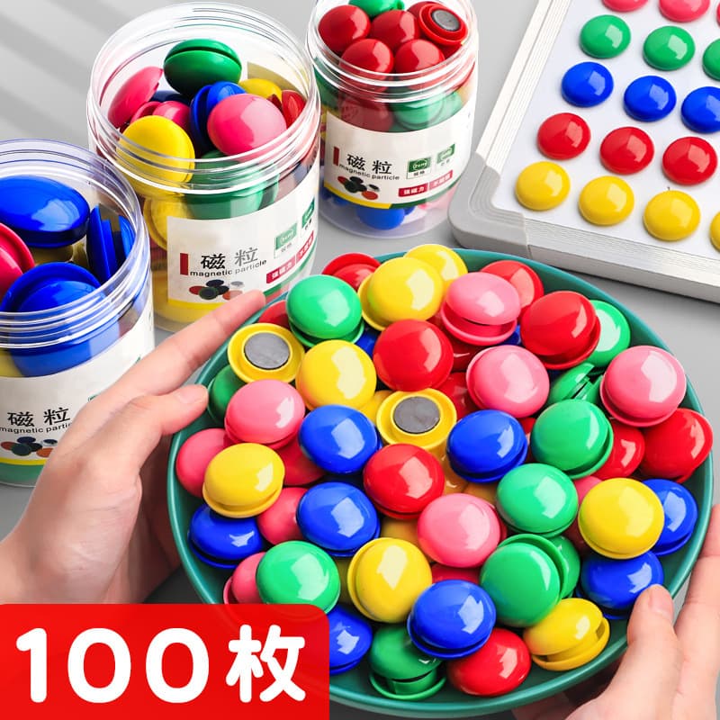 Round Colorful Magnetic Push Pins, Strong Magnets for Whiteboard, Blackboard, Fridge, Office, School