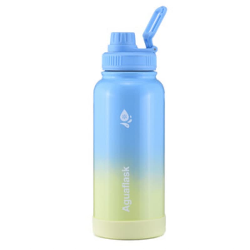 Cross-border 304 Stainless Steel Vacuum Flask Gradient Space Cup Outdoor Portable Sports Water Bottle Large Capacity Cold Retention Bottle