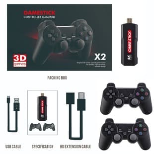 Cross-Border Bestseller X2 Home Game Console Retro Nostalgic Arcade HD 2.4G TV Wireless Two-Player Game Console 3D