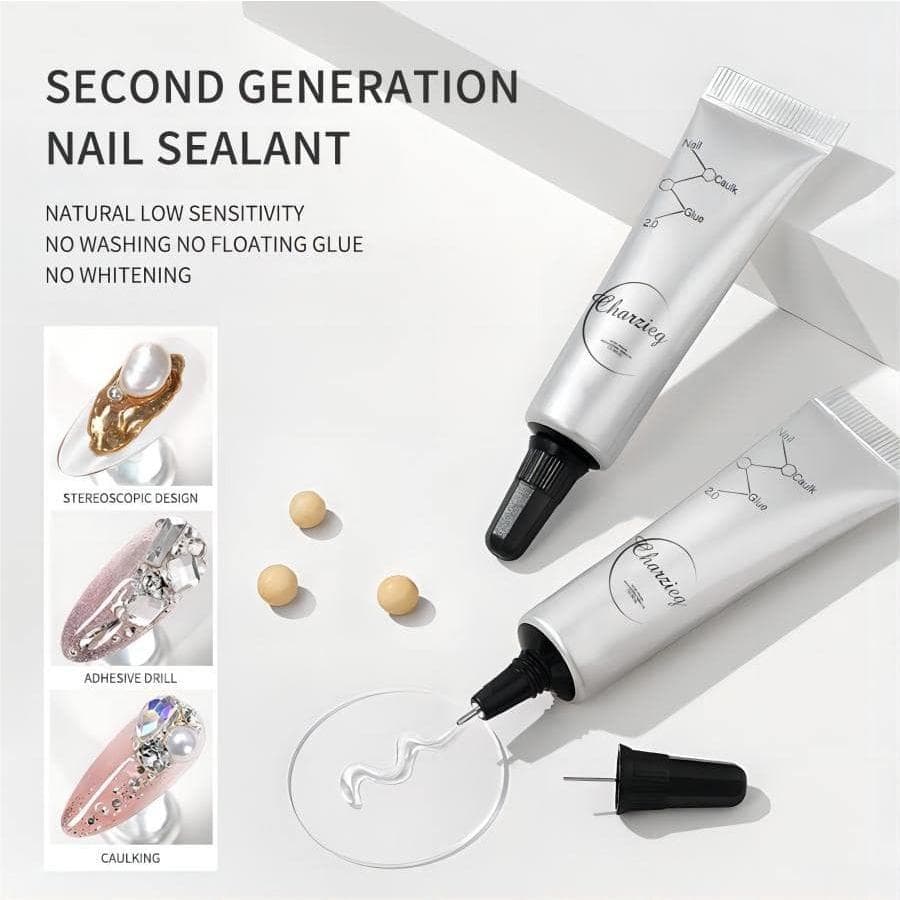 15g Gap-Filling Nail Glue, No-Wipe Rhinestone Adhesive Gel, Non-Flow UV Gel, Extra-Strong No-Wipe Rhinestone Glue, Super Durable