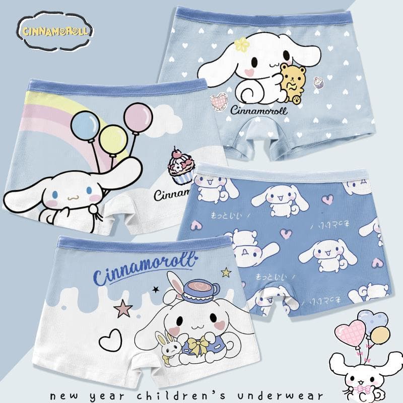 Cotton Girls Underwear Kids Cotton Boxer Briefs Pure Cotton for Older Children Girls Four-Corner Baby Kids Panties Nezha