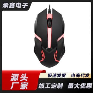 Factory Cross-Border X1 Wired Mouse Wholesale Colorful Breathing Light Glow USB Office Gaming E-Sports Ergonomic