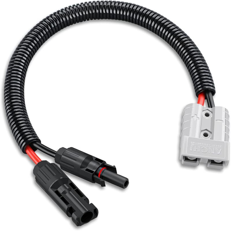 10AWG MC4 Solar Panel Charging Cable 50A Anderson to MC4 Solar Connector Wire
