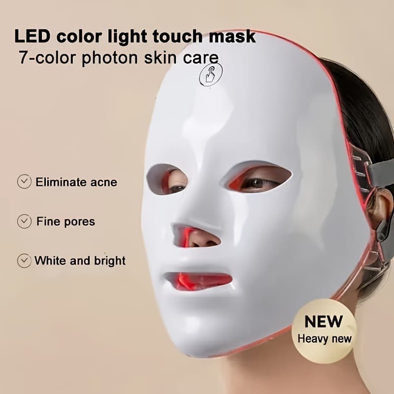 Facial Device Photon Rejuvenation Mask with 7-Color Light, Home Use Face Rejuvenation Instrument