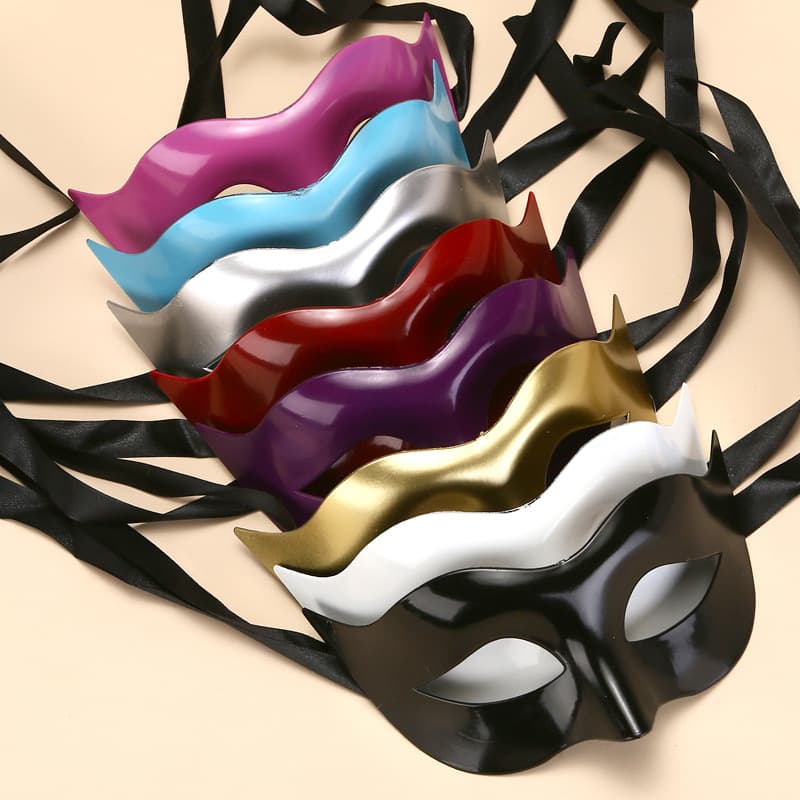 BMW Advertising Men's Half Face Mask Masquerade Ball Unisex Blunt Flat Top BMW Mask 8 Colors Available