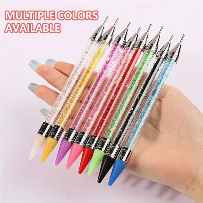 New Cross-Border Nail Art Dotting Tool Acrylic Wax Pencil Dual-Purpose Multifunctional Nail Dotting Pen Round Beads
