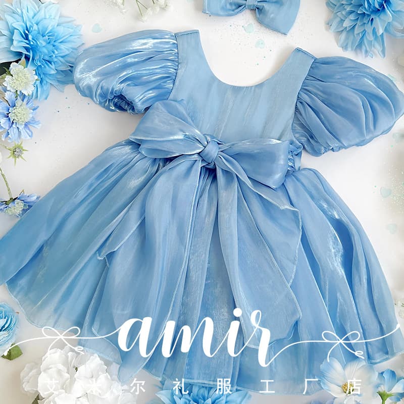 Children's Princess Dress High-End Birthday Hostess Short Dress Kids Dress