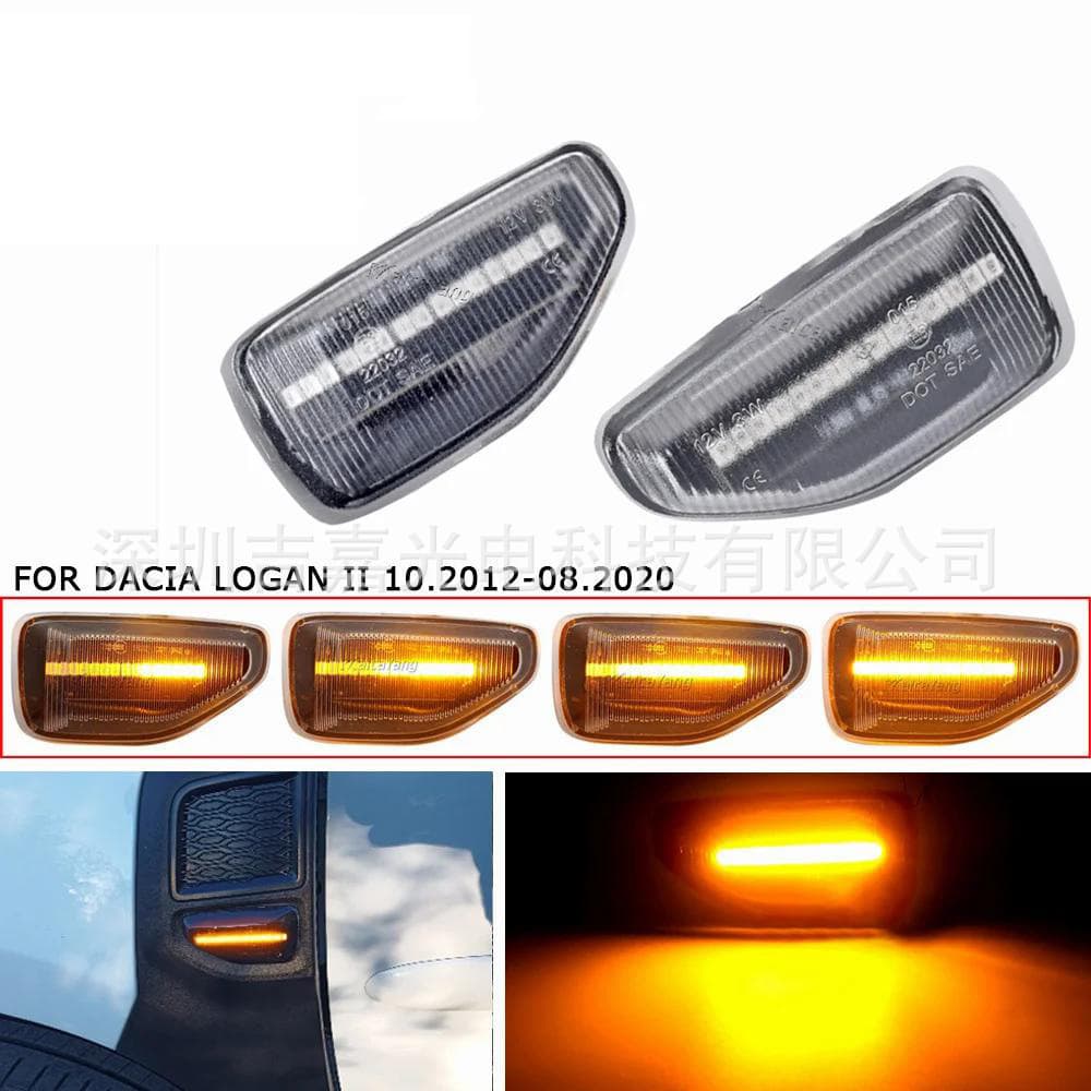 Sequential fender light side turn signal for Dacia Logan Sandero Duster