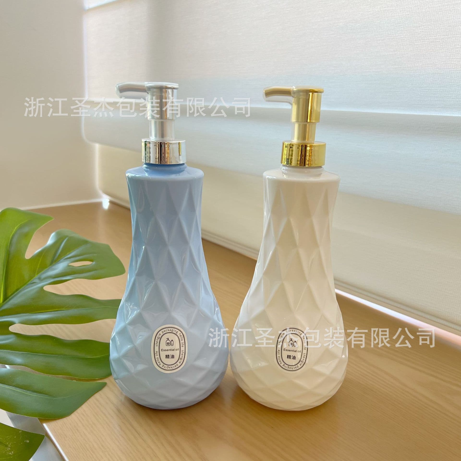 1000ml Diamond Pattern Irregular Big-Belly Plastic Bottle Perfume Body Lotion Premium Shampoo Shower Gel Care Bottle
