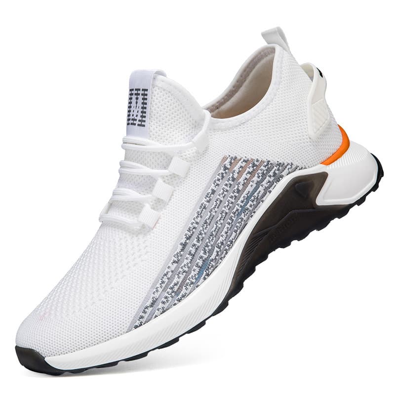 Spring/Summer Invisible Height-Increasing Shoes for Men 10CM Chunky Sneakers Casual Sports Shoes with 6CM Inner Lift White Casual Shoes