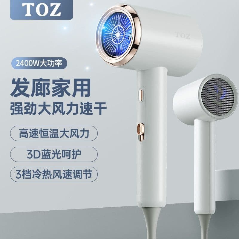 High-Power Hair Dryer for Home, Salon, and Barber Shop Use, Fast Drying with Blue Light Negative Ion Hair Care, Factory Direct