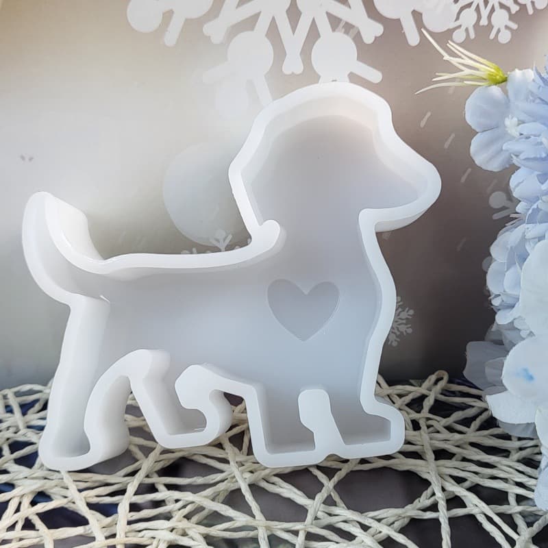 Heart Puppy Car Aromatherapy Resin Ornament Mold DIY Plaster Aromatherapy Candle Diffuser Stone Car Fragrance