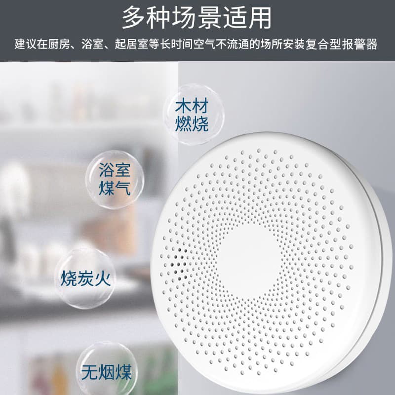 Tuya WiFi Smoke Sensor and Carbon Monoxide Combined Alarm Detector CO & Smoke Two-in-One