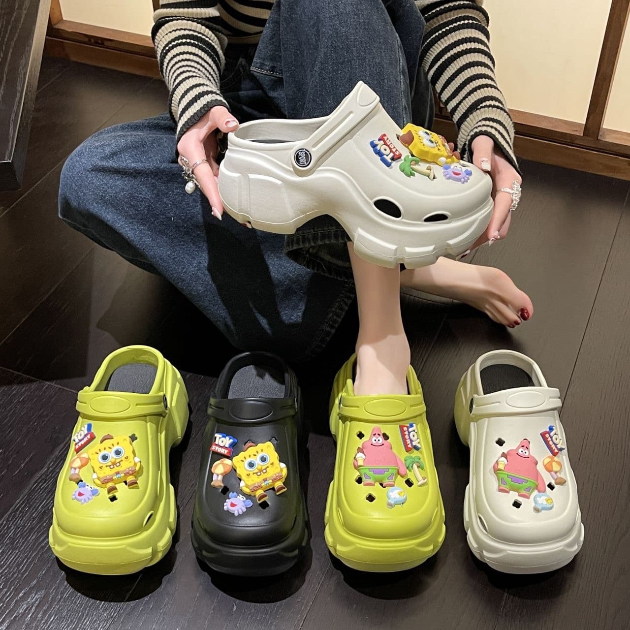 Cross-border 2025 Clog Shoes Women Autumn Winter New Fashion Casual Platform Clogs Large Size