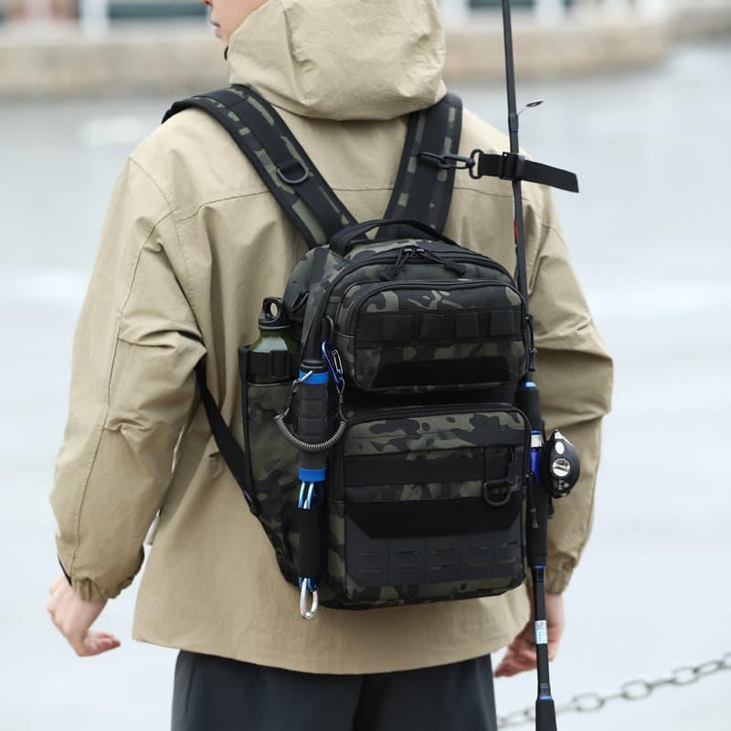 New Lure Bag Backpack Shoulder Crossbody Lure Rod Bag Waterproof Multifunctional Fishing Outdoor Gear Tackle Bag