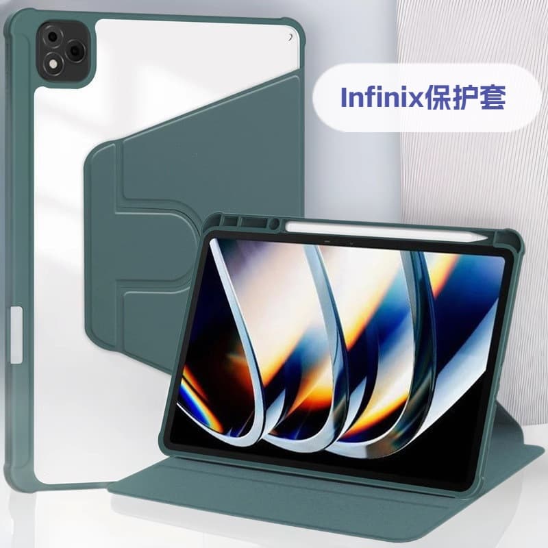 Suitable for Transsion Infinix protective case rotating acrylic Xpad11 all-inclusive ultra-thin back shell leather case anti-fall shell
