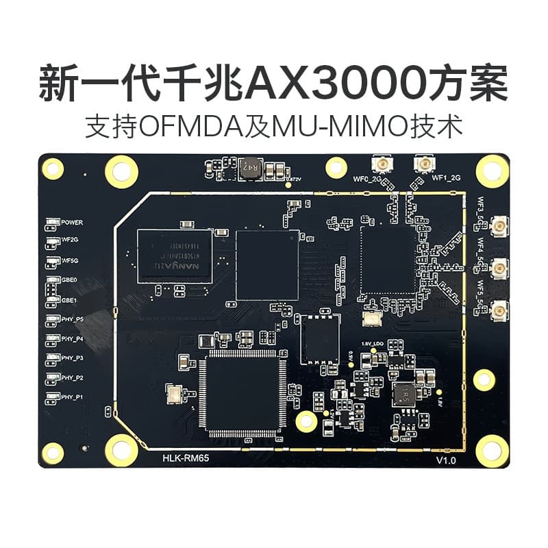 WiFi6 Module MT7981b Dual-Band Gigabit AX3000 RM65 Open-Source Router Kit with Large Bandwidth
