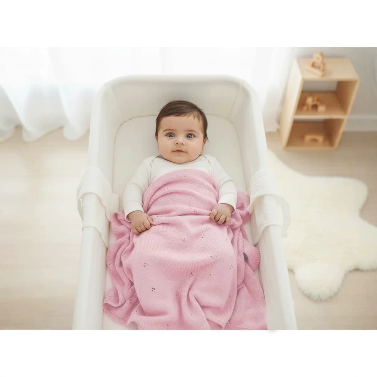 Baby Blanket, Swaddle Blanket, Air Conditioning Wrap, Class A, Hot Selling New Style, Baby Knitted Pure Cotton Hollow Lace Wrap Blanket