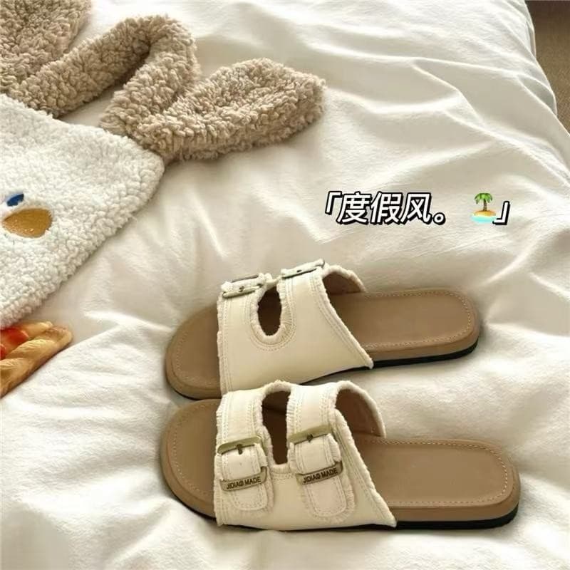 Birkenstock Slippers for Women, Summer Outdoor Wear, 2026 New Model, High-End, Super Popular, Soft Flat Beach Sandals, French-Style Small Slippers