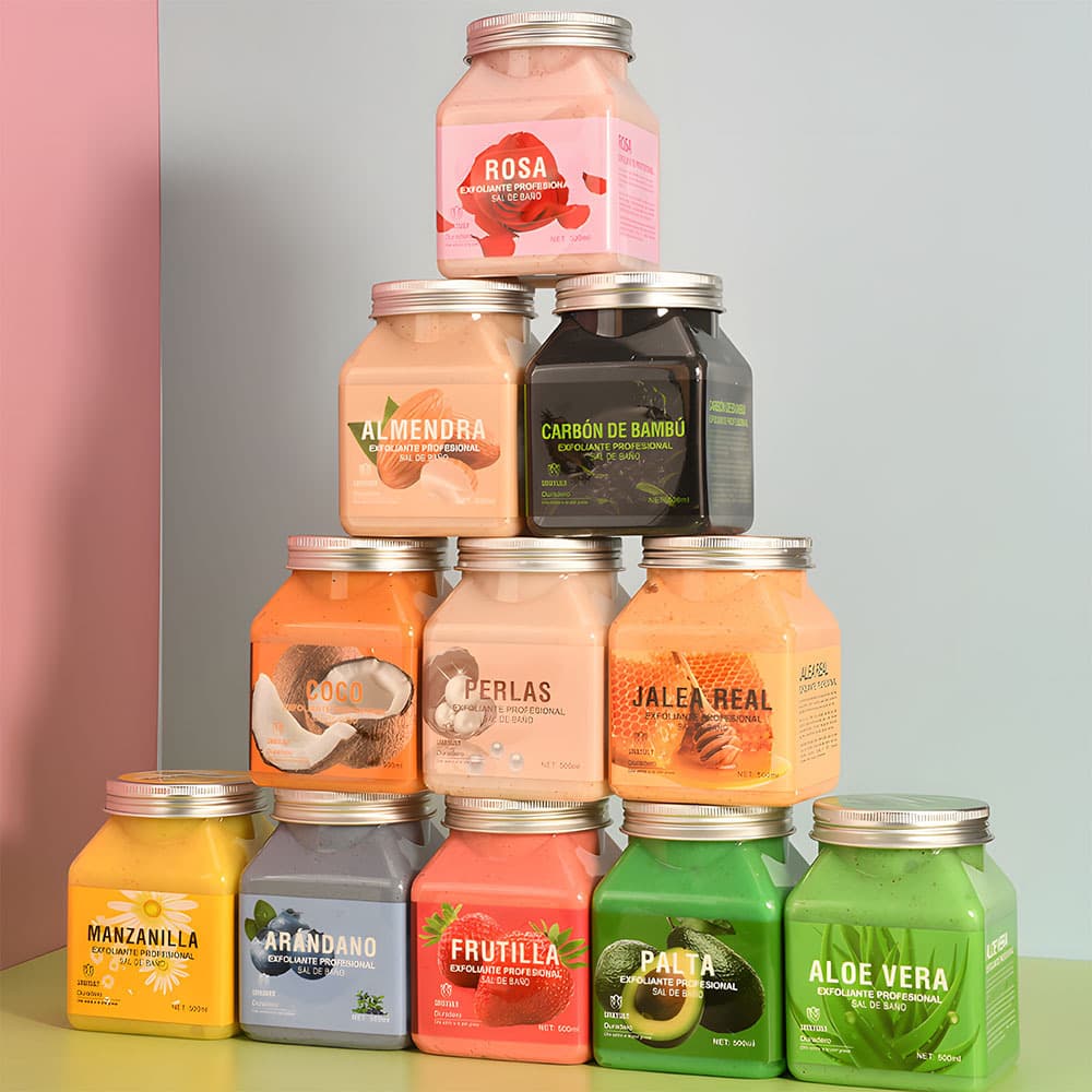 FEICAOJI Body Scrub 500ml - Exfoliates chicken skin, full-body bath cream, moisturizing, cross-border.