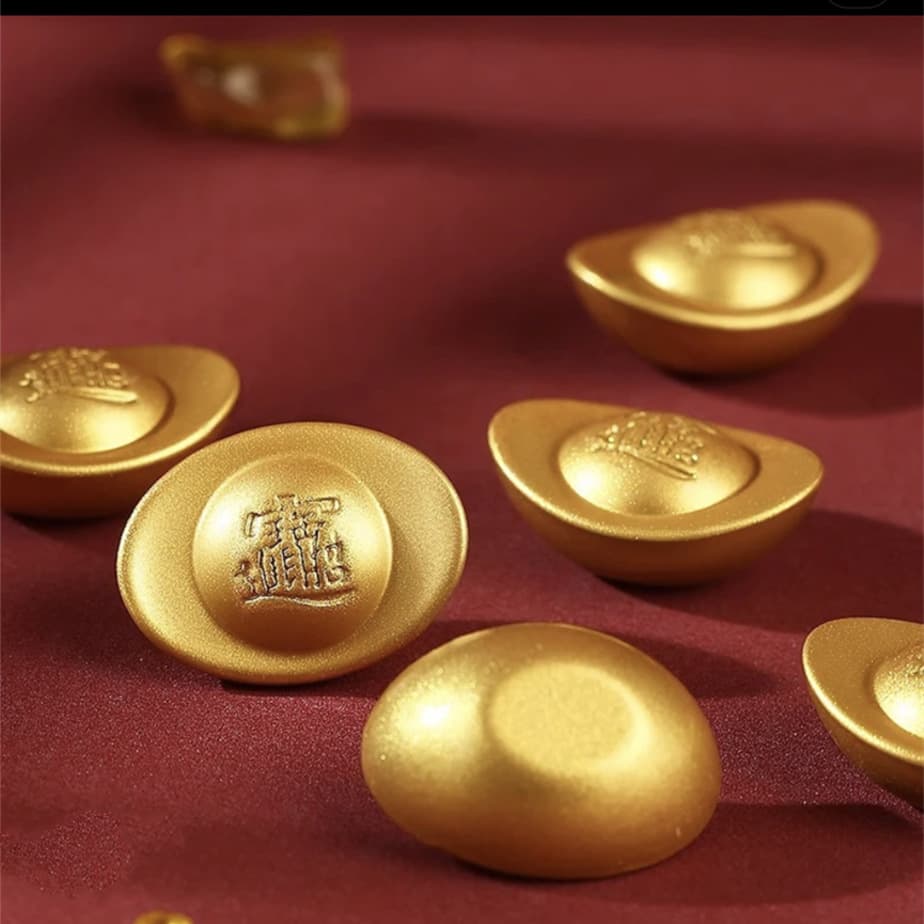Alloy Sand Gold Ingot Solid Ornament Brass Rotating Opening & Housewarming Gift Manufacturer One Ingot Decorative Ingot