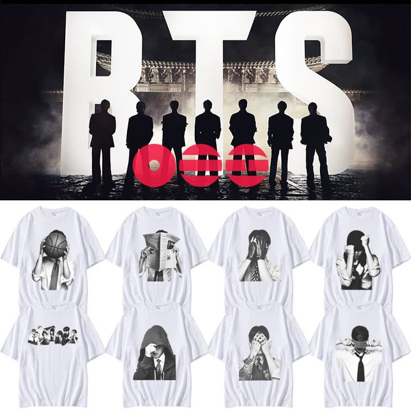 Bts 2026 Album Concert Arirang Same Style Short-Sleeve T-Shirt Cotton Fan Support Crew Neck Top