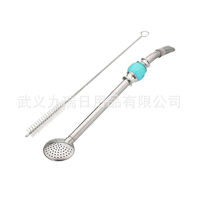 Cross-border wholesale mate cup companion accessories mate tea spoon 304 stainless steel straw YERBA mate straw