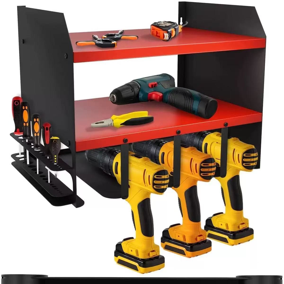 Three-layer electric drill tool cart, mobile repair toolbox, multi-tier parts storage cabinet