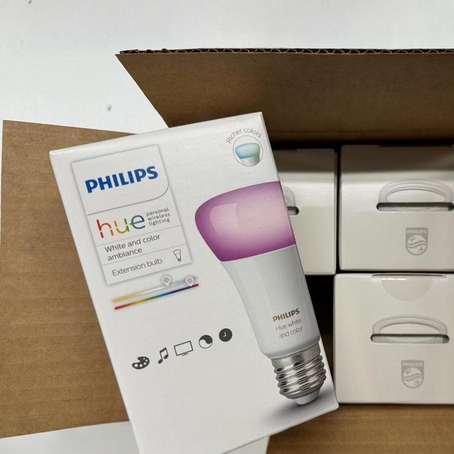 Philips Hue color light bulb V5 version without Bluetooth function, controlled via Hue Bridge, 9W 806 lumens