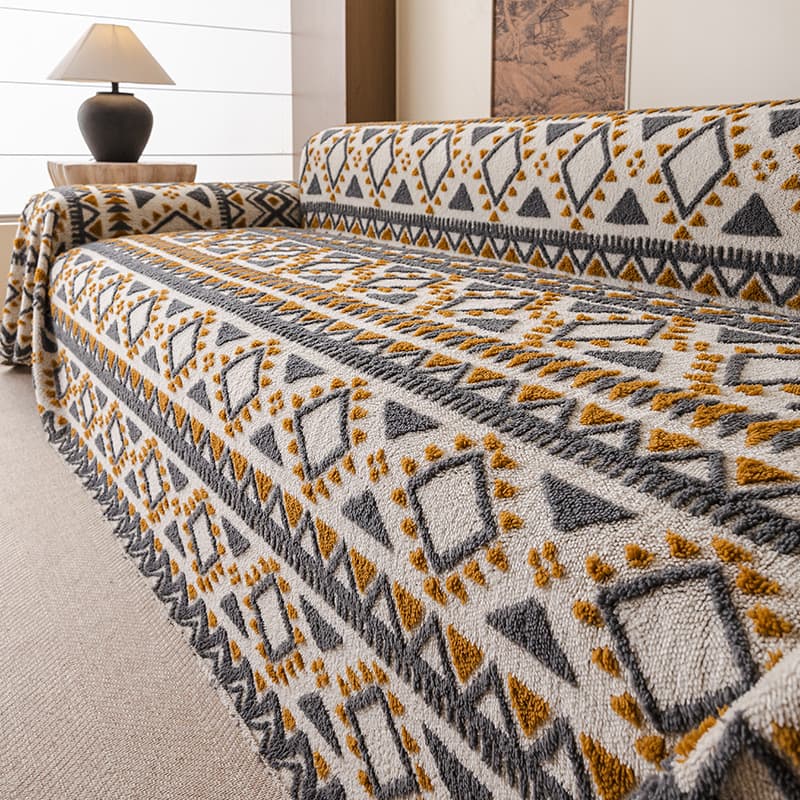 2026 New Bohemian Sofa Cover Four Seasons Universal Full Coverage Sofa Seat Pad Cover Cloth Blanket