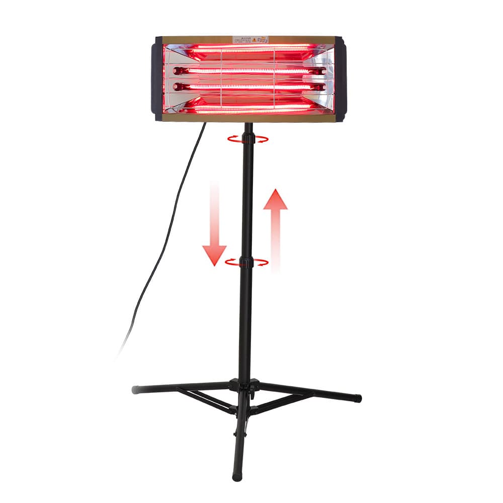 2KW Automotive Baking Lamp, Infrared Paint Booth Heating Lamp, Handheld Dual Tube for Beauty and Repair