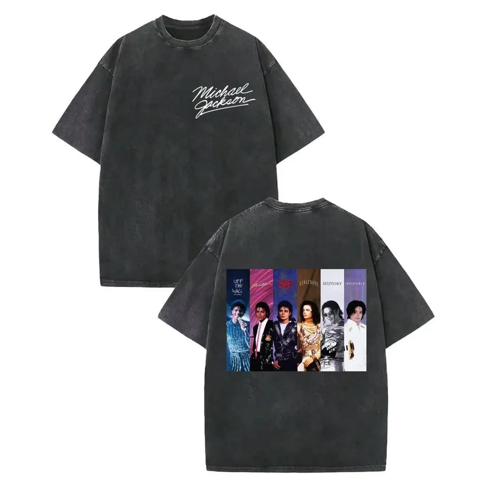 2025 New Cross-Border Rock Singer Michael Jackson Graphic T-Shirt for Men and Women High Quality